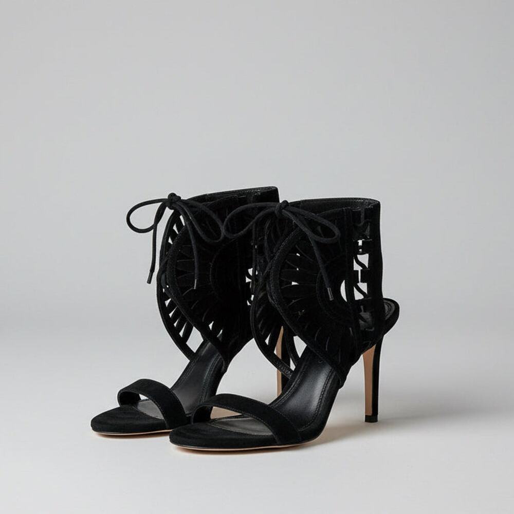 Tory Burch suede laser cut Layla shoes, size 6.5